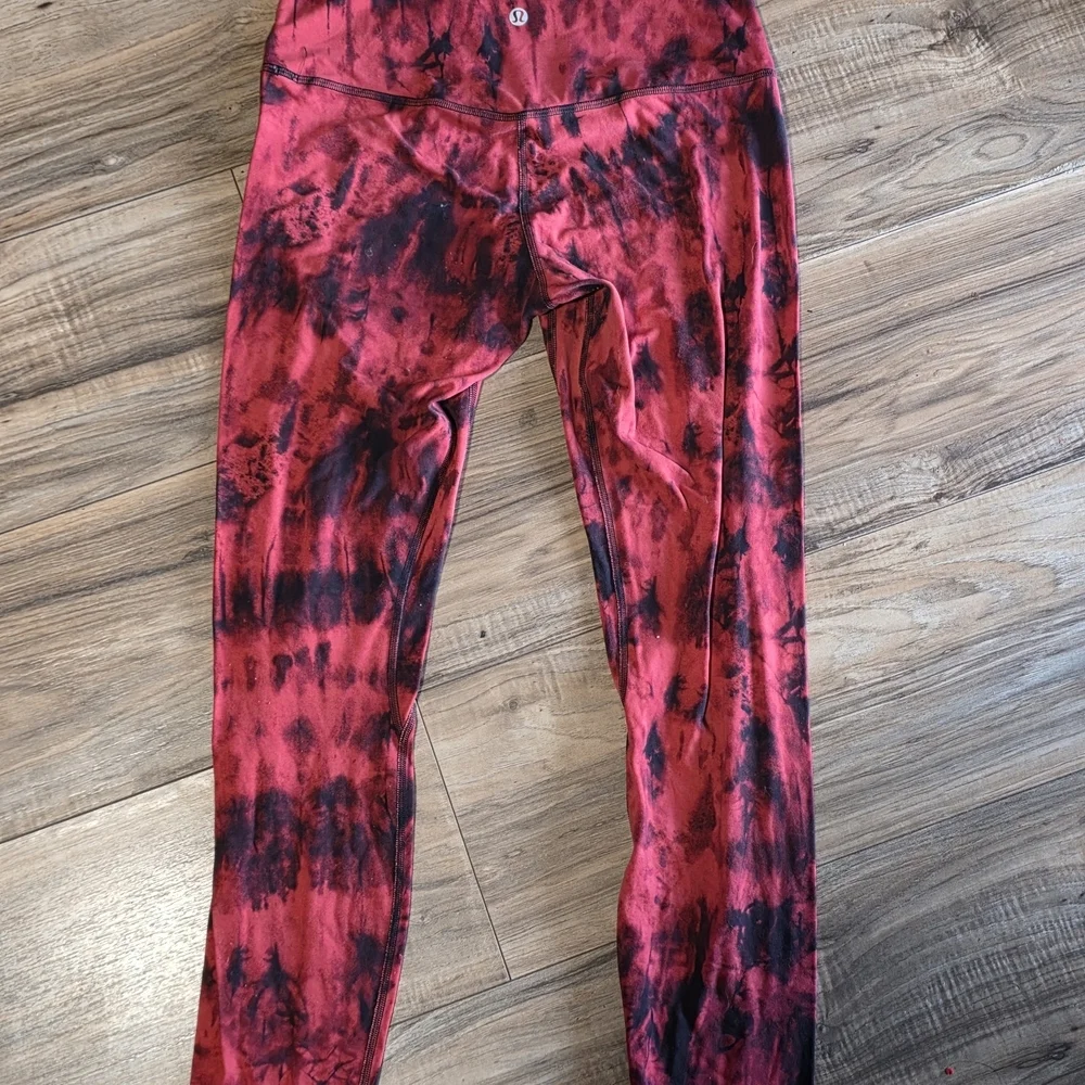 Lululemon Athletica Red and Black Leggings